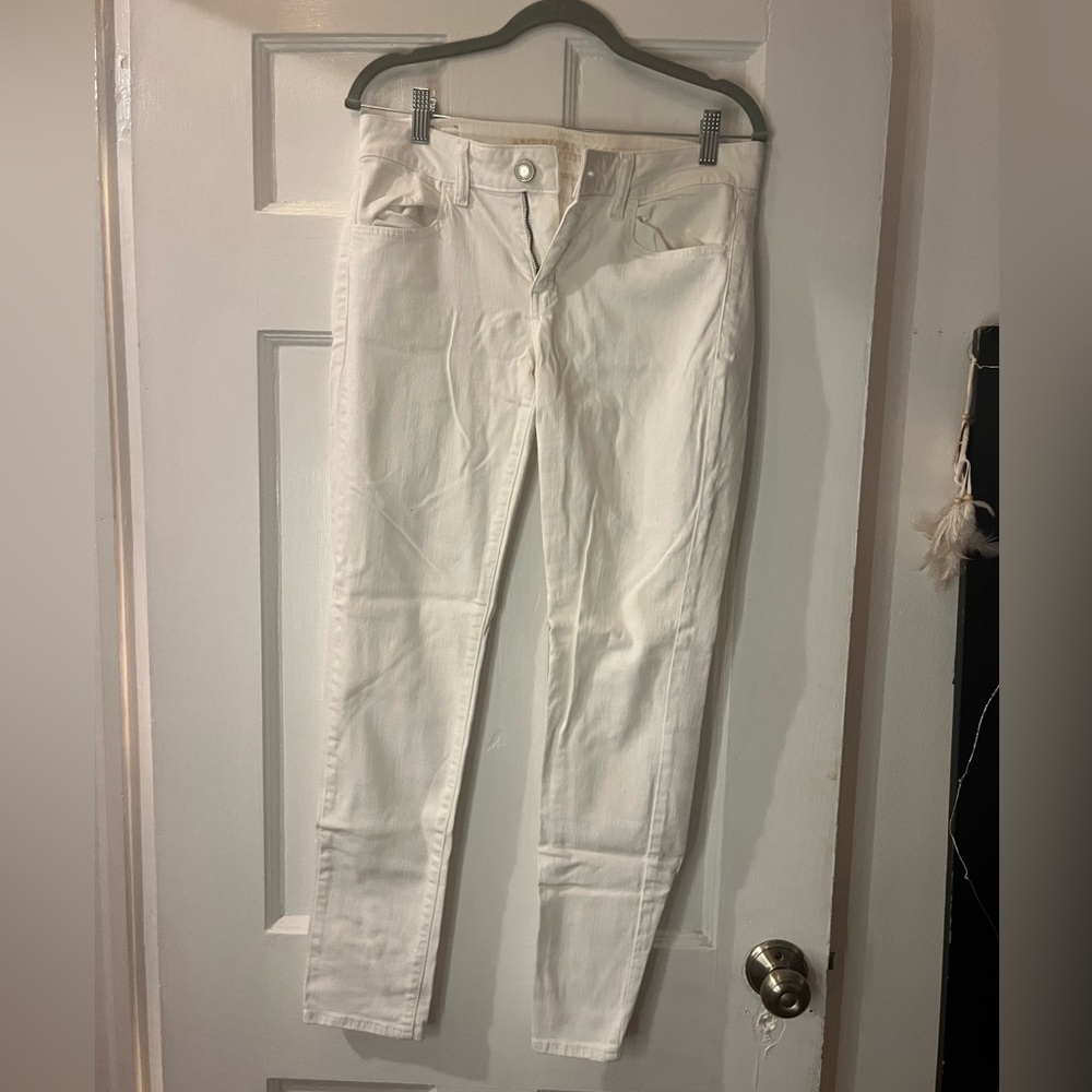 American Eagle Outfitters, White Skinny Jeans, Size 8